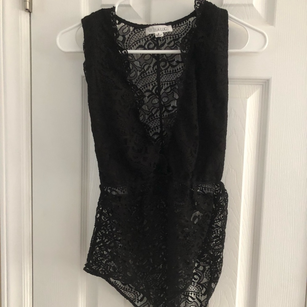 Stella Luce black lace bodysuit